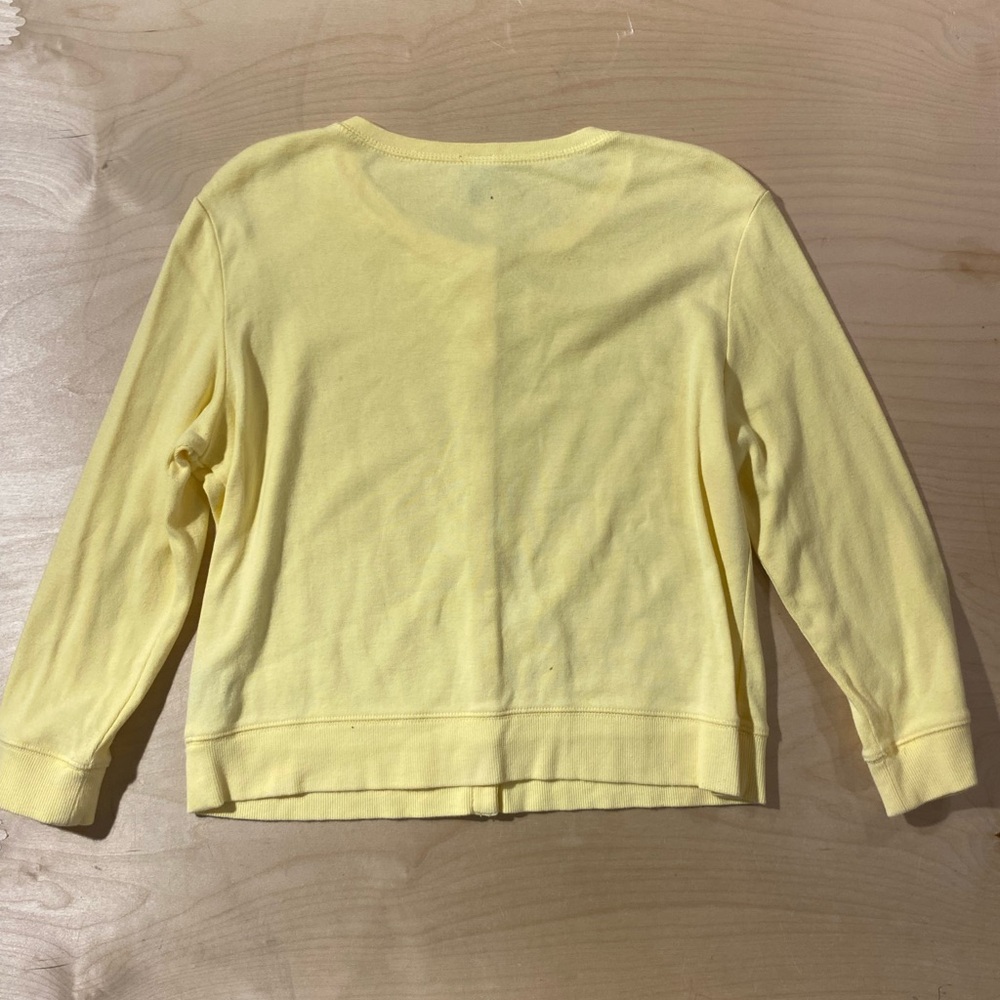 Rafaella Pale Yellow Button-Up Cardigan Medium (QQ) - Picture 5 of 6